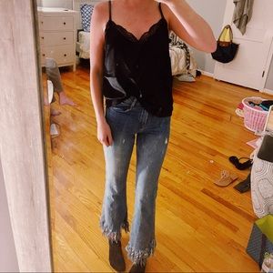 Black Abercrombie lace tank